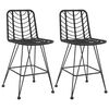 vidaXL Barové stoličky 2 ks černé 45 x 56 x 103,5 cm PE ratan a ocel