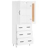 vidaXL Skříň highboard bílá 69,5 x 34 x 180 cm kompozitní dřevo