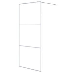 vidaXL Sprchov&aacute; z&aacute;stěna walk-in stř&iacute;brn&aacute; 90 x 195 cm čir&eacute; ESG sklo