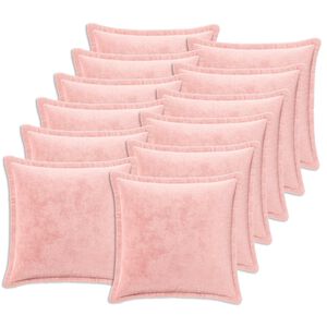 vidaXL Odhazovac&iacute; pol&scaron;t&aacute;ř 12 ks HOUTEN Růžov&aacute; 40 x 40 cm Flanel