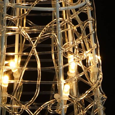 vidaXL Akrylový dekorativní světelný LED kužel teplý bílý 90 cm