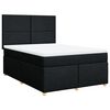 vidaXL Box spring postel s matrac&iacute; čern&aacute; 140 x 190 cm textil