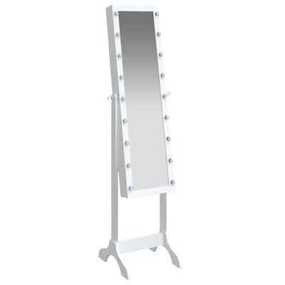 vidaXL Volně stojící zrcadlo s LED bílé 34 x 37 x 146 cm