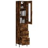 vidaXL Skř&iacute;ň highboard kouřov&yacute; dub 34,5 x 34 x 180 cm kompozitn&iacute; dřevo