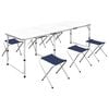 vidaXL Skl&aacute;dac&iacute; kempingov&yacute; set 6 stoliček nastaviteln&aacute; v&yacute;&scaron;ka 180x60 cm