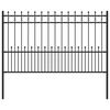 vidaXL H&aacute;d&iacute; kroužkov&yacute; plot Čern&aacute; 200 x 130 cm Pr&aacute;&scaron;kově lakovan&aacute; ocel