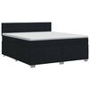 vidaXL Postel boxspring s matrac&iacute; s čelo Čern&aacute; 180 x 200 cm Textil