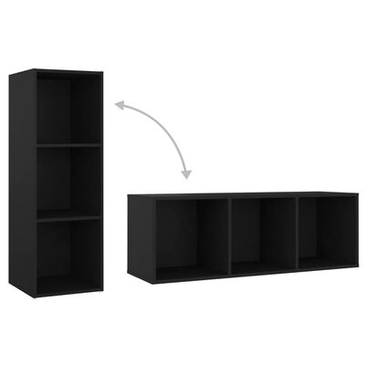vidaXL TV stolek černý 107 x 35 x 37 cm dřevotříska