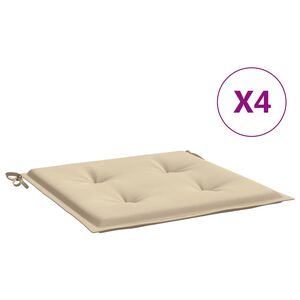 vidaXL Podu&scaron;ky na zahradn&iacute; židli 4 ks b&eacute;žov&eacute; 50x50x3 cm l&aacute;tka oxford