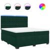 vidaXL Box spring postel s matrac&iacute; tmavě zelen&aacute; 200x200 cm samet