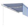 vidaXL Automatick&aacute; zatahovac&iacute; mark&yacute;za s roletou 5 x 3 m modrob&iacute;l&aacute;