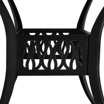 vidaXL Zahradní stůl černý 90 x 90 x 74 cm litý hliník