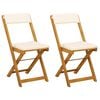 vidaXL Venkovn&iacute; bistro židle 2 pcs Kr&eacute;mově b&iacute;l&aacute; 40 x 53 x 80 cm