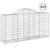 vidaXL Klenut&eacute; gabionov&eacute; ko&scaron;e 25ks 200x50x100/120cm pozinkovan&eacute; železo