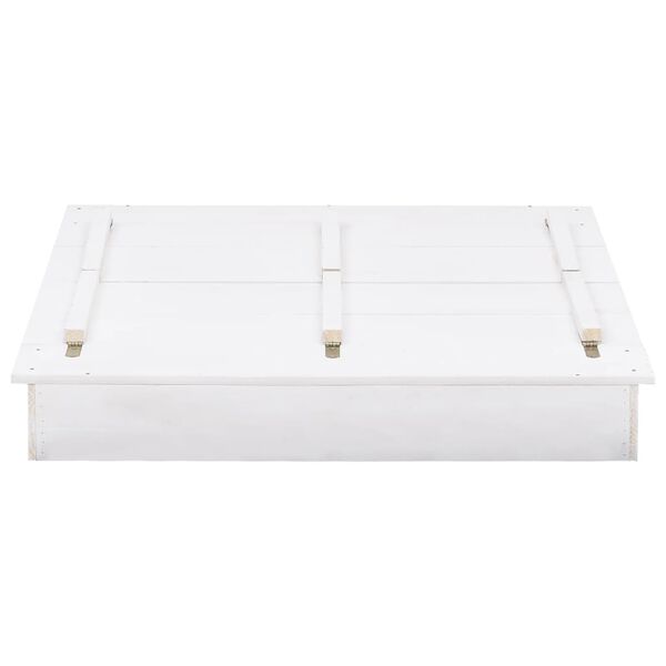 vidaXL Pískoviště jedlové dřevo bílé 95 x 90 x 15 cm