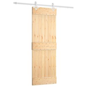 vidaXL Posuvn&eacute; dveře 70 x 210 cm Masivn&iacute; borov&eacute; dřevo (neupraven&eacute;)