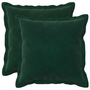 vidaXL Pol&scaron;t&aacute;ř s pol&scaron;t&aacute;řem HOUTEN 2 ks Tmavě zelen&aacute; Samet