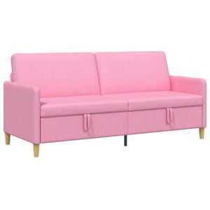 vidaXL Sofa s &uacute;ložn&yacute;m prostorem Růžov&aacute; 192 x 78 x 87 cm Polyester