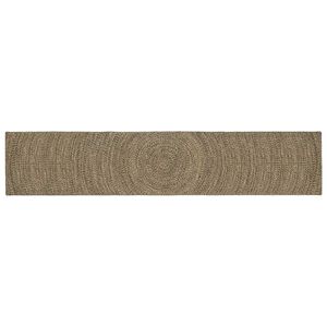 vidaXL Kusov&eacute; koberce Přirozen&aacute; a čern&aacute; 80 x 400 cm juta