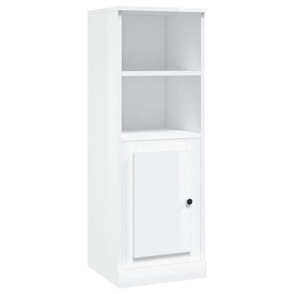 vidaXL Skř&iacute;ň highboard leskl&aacute; b&iacute;l&aacute; 36 x 35,5 x 103,5 kompozitn&iacute; dřevo