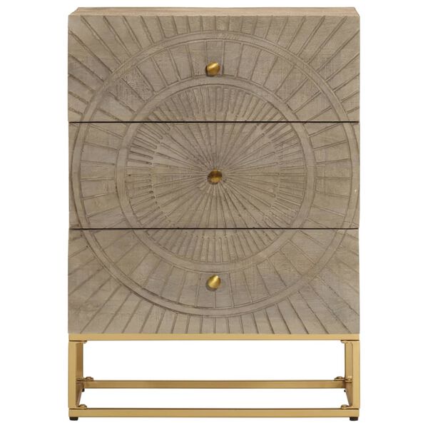 vidaXL Komoda se zásuvkami 55 x 30 x 76 cm masivní mangovník a železo