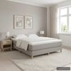 vidaXL R&aacute;m postele s boxspringem světle &scaron;ed&yacute; 140 x 200 cm textil