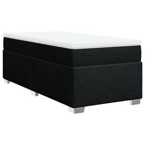 vidaXL Box spring postel s matrac&iacute; čern&aacute; 80 x 200 cm textil