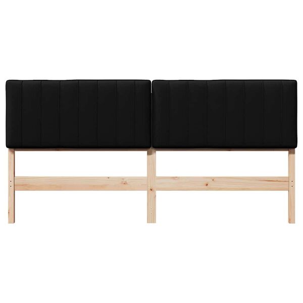 vidaXL Čalouněn&eacute; čelo postele s čelo Hněd&aacute; a čern&aacute; 200 cm