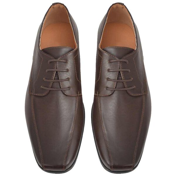 vidaXL P&aacute;nsk&aacute; obchodn&iacute; obuv Lace-Up hněd&aacute; velikost 40 PU kůže