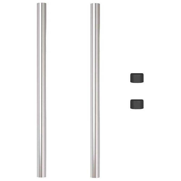 vidaXL Plotov&yacute; sloupek. 2 pcs Stř&iacute;brn&aacute; 90 cm Pr&aacute;&scaron;kově lakovan&aacute; ocel