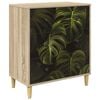 vidaXL Př&iacute;born&iacute;k ELBURG Tisk z palmov&eacute;ho listu 66 x 36,5 x 75 cm