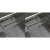 vidaXL Sprchov&yacute; odtokov&yacute; žlab rovn&yacute; 2 ks 630 x 140 mm nerezov&aacute; ocel