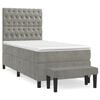 vidaXL Box spring postel s matrac&iacute; světle &scaron;ed&aacute; 90x200 cm samet