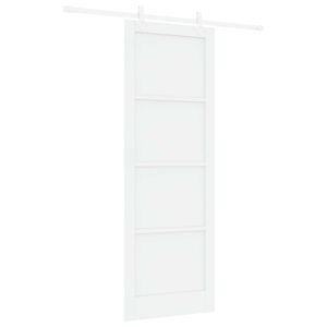 vidaXL Posuvn&eacute; dveře B&iacute;l&aacute; 83 x 232 cm Masivn&iacute; borovicov&eacute; dřevo