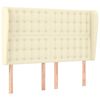 vidaXL Čelo postele typu u&scaron;&aacute;k kr&eacute;mov&eacute; 147 x 23 x 118/128 cm uměl&aacute; kůže