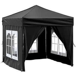 vidaXL Skl&aacute;dac&iacute; party stan s bočn&iacute;mi stěnami čern&yacute; 2 x 2 m