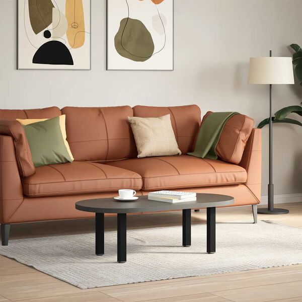 vidaXL Nohy ke konferenčn&iacute;mu stolku 4 ks čern&eacute; 42-44 cm ocelov&eacute;