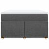 vidaXL Box spring postel s matrac&iacute; tmavě &scaron;ed&aacute; 120x190 cm textil