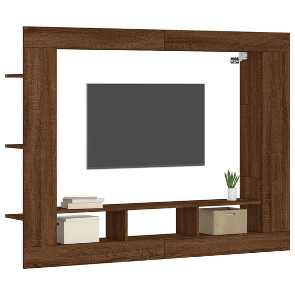 vidaXL TV skř&iacute;ňka hněd&yacute; dub 152 x 22 x 113 cm kompozitn&iacute; dřevo