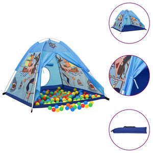 vidaXL Dětsk&yacute; stan na hran&iacute; s 250 m&iacute;čky modr&yacute; 120 x 120 x 90 cm