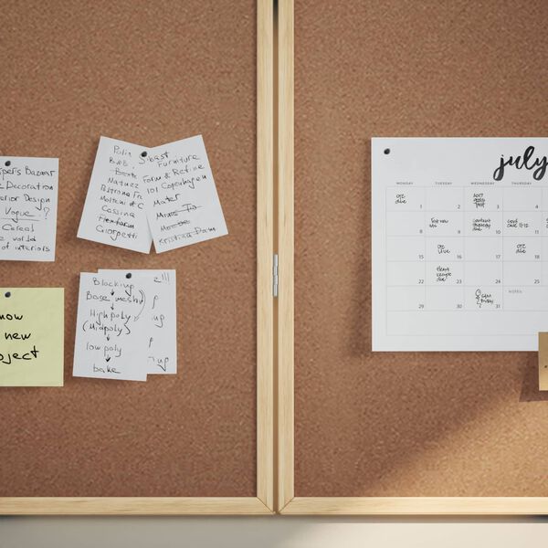 vidaXL Informačn&iacute; n&aacute;stenka Hněd&aacute; 80 x 80 x 1.4 cm