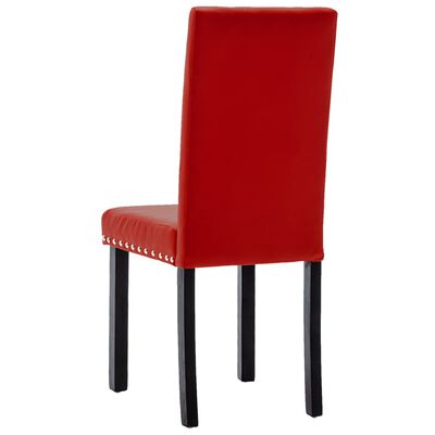 vidaXL Jídelní židle 4 ks vínové PVC