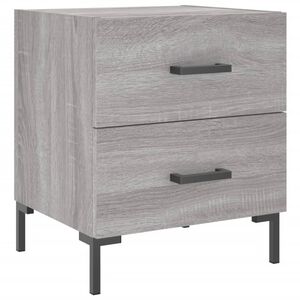 vidaXL Nočn&iacute; stolek &scaron;ed&yacute; sonoma 40 x 35 x 47,5 cm kompozitn&iacute; dřevo