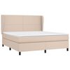 vidaXL Box spring postel s matrac&iacute; cappuccino 180 x 200 cm uměl&aacute; kůže
