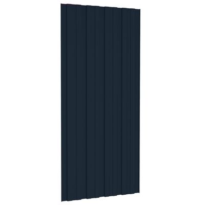 vidaXL Střešní panely 12 ks pozinkovaná ocel antracitové 100 x 45 cm