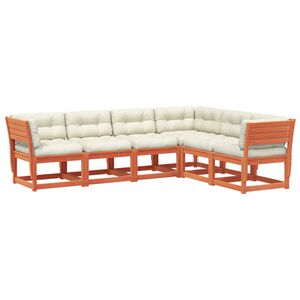 vidaXL 6d&iacute;ln&aacute; zahradn&iacute; sedac&iacute; souprava podu&scaron;ky voskově hněd&aacute; borovice