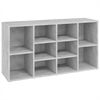 vidaXL Lavice s botn&iacute;kem betonově &scaron;ed&aacute; 103x30x55 cm kompozitn&iacute; dřevo