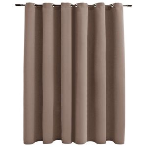 vidaXL Zatemňovac&iacute; z&aacute;věs s kovov&yacute;mi kroužky taupe 290 x 245 cm