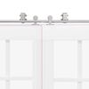 vidaXL Sada příslušenství pro posuvné dveře 200 cm nerez ocel stříbrná