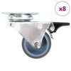 vidaXL 8 ks dvojit&aacute; otočn&aacute; kolečka 50 mm